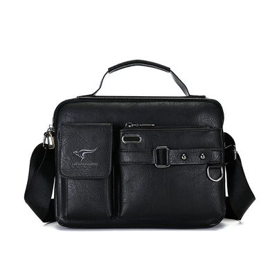 Fashion Men's Shoulder Bag Portable PU Leather Handbag Business Briefcase Travel Bag Man Crossbody Bags